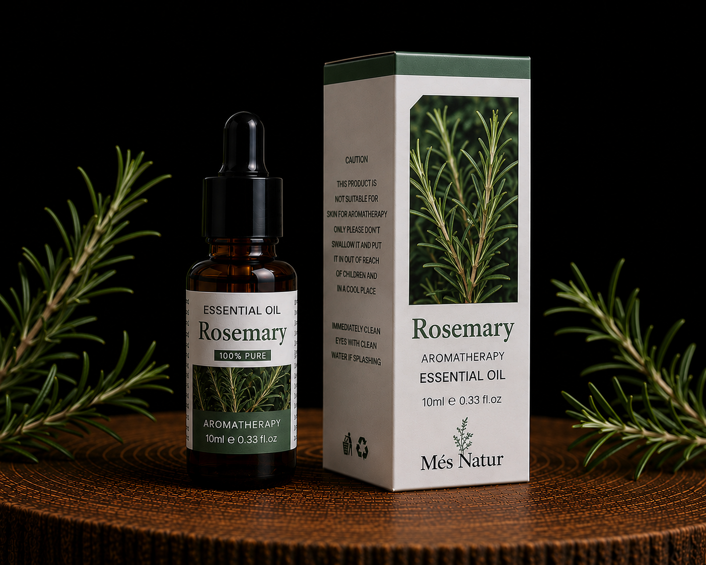 Aceite esencial de Romero - Aroma herbal, fresco y aromático.